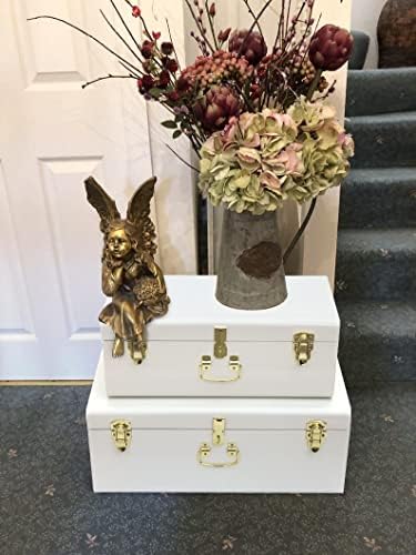 Vixdonos Decorative Metal Box Storage Trunks Set of 2 College Dorm Chest - Image 4