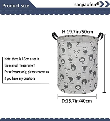 Kids Laundry Hamper, Baby Laundry Basket Animal Storage Baskets - Image 5