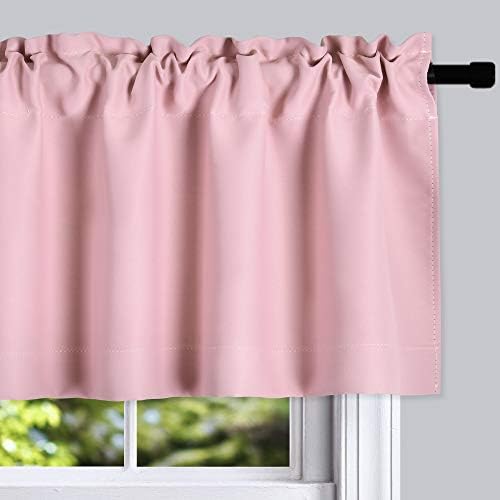 DONREN 2 Panels Pink Blackout Valances - Image 2