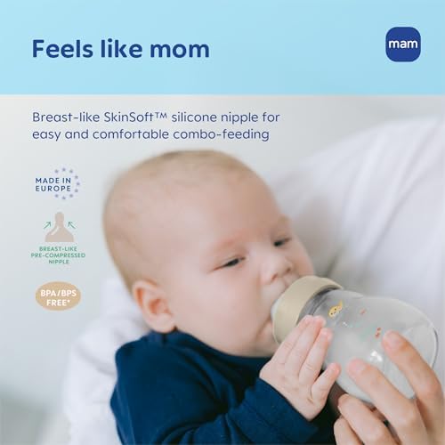 MAM 9oz Pure Glass Feel Good Anti-Colic 2+ Months Baby Bottle, 1 Pk - Image 4