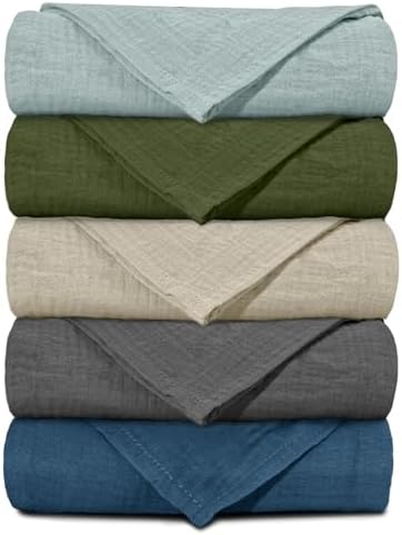 Muslin Receiving Blankets 5 Pack, Soft Swaddle Wraps by LYRICHOMBABY
