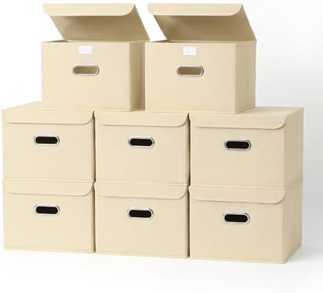 8-Pack Large Collapsible Storage Bins by SEVENDOME