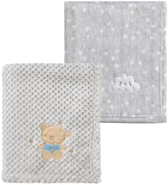 CREVENT 2Pcs 30''X40'' Cute Cozy Fluffy Warm Baby Blankets by CREVENT