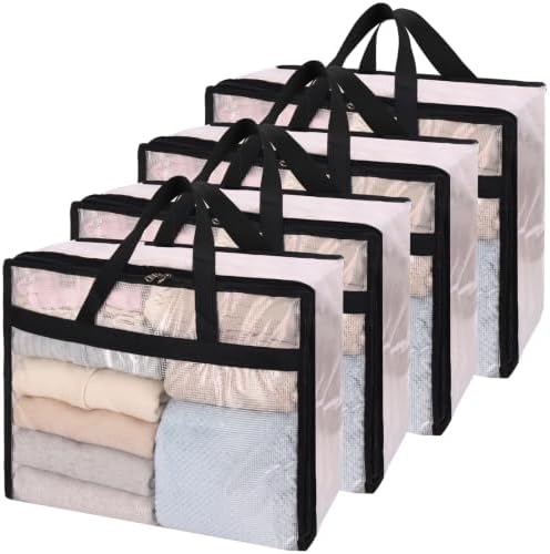 Fixwal Storage Bags 4 Pack 40L Mesh Clear by Fixwal