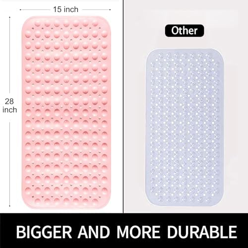 Non Slip Bathtub Shower Mat, Extra Long Bath Mat - Image 2