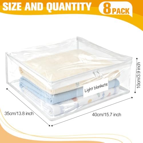 Plastic Storage Bags with Easy-Glide Zipper, Durable Clear Vinyl Zippered - Image 3