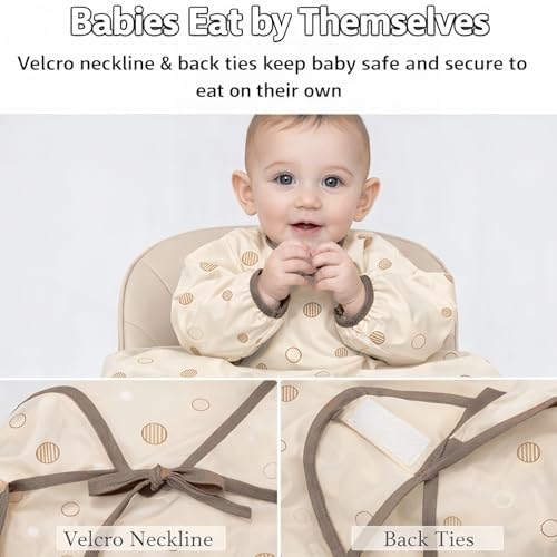 Adjustable Long Sleeve Baby Bibs - Image 2