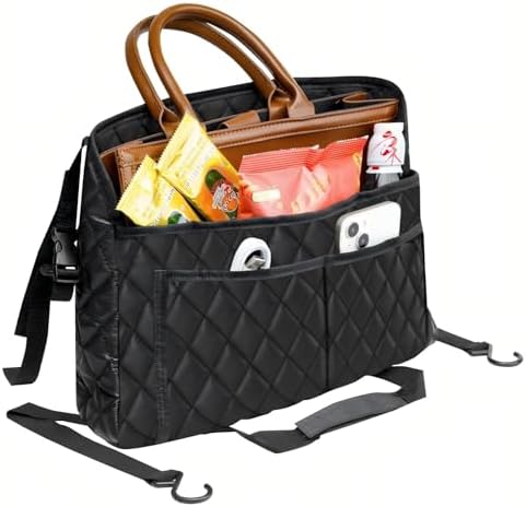 Car Handbag Holder Between Seat Durable Leather Seat Back Organizer Pet & Kids by SunlightXS
