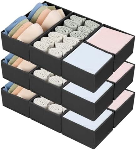 DIMJ Drawer Organizers, Foldable Closet Drawer Organizer, Dresser Drawer by DiMJ