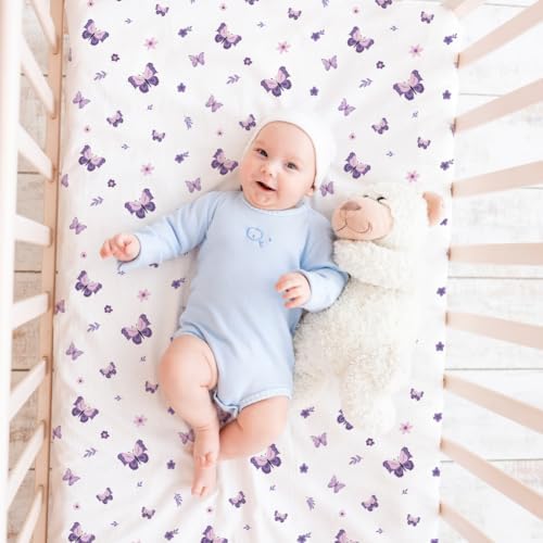 4 Pack Butterfly Baby Crib Sheets - Image 2
