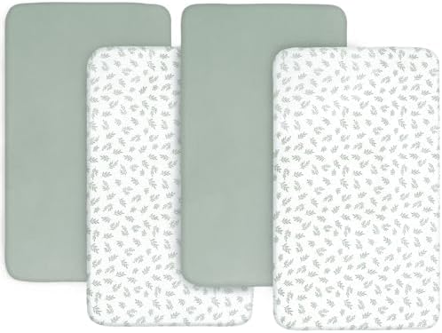 Baby Bassinet Sheets 4 Pack Fit by Bilobanbabybedding