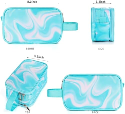 Teal Toiletry Bag for Girls, Travel Toiletry Bag for Teen Girls Cosmetic Bag - Image 2