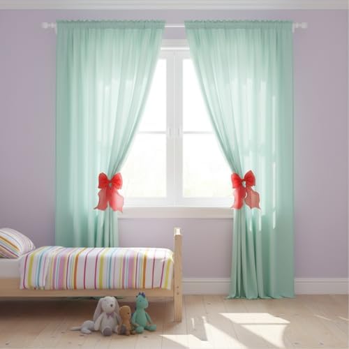 2 Pack French Lace Bow Curtain Tiebacks - Image 5