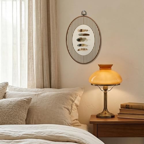SONMYSULIL Bird Feather Boy Nursery Wall Art Decor, Kids Playroom Oval Wall - Image 2