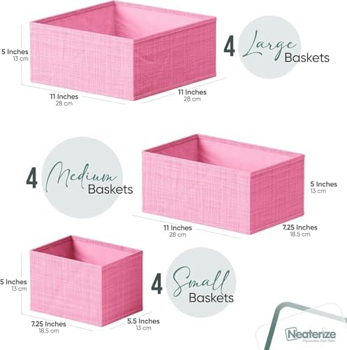 Drawer Organizer Set of 12 Pink - Image 2