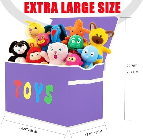 YOLOXO Toy Box Chest, Collapsible Sturdy Storage Bins - Image 7