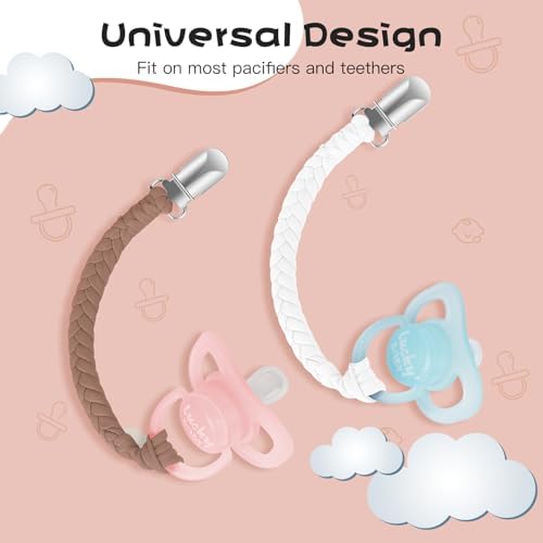 Pokipaw Pacifier Clip for Boys and Girls 6 Pack Baby Pacifier Holder Leash - Image 7