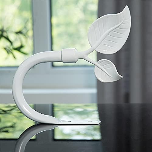 HIKMLK Leaf Shaped Curtain Tieback Holdbacks 2pcs, Handmade Metal Curtain Side - Image 4