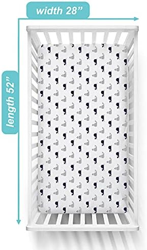 American Baby Company Cotton Fitted Crib Sheet 52x28" - Image 3