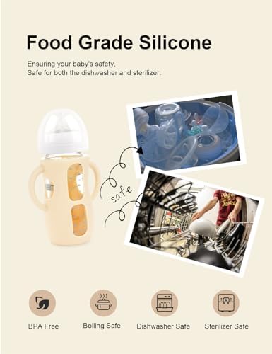4-Pack Silicone Sleeves for Philips Avent Glass Bottles 8 oz - Image 4