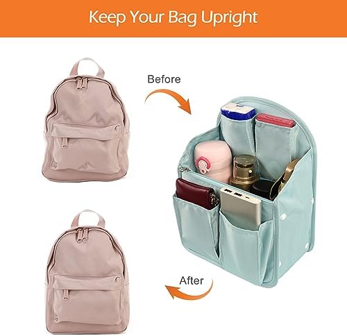 Surblue Backpack Organizer Insert Liner Hanging Travel Rucksack Purse and - Image 5