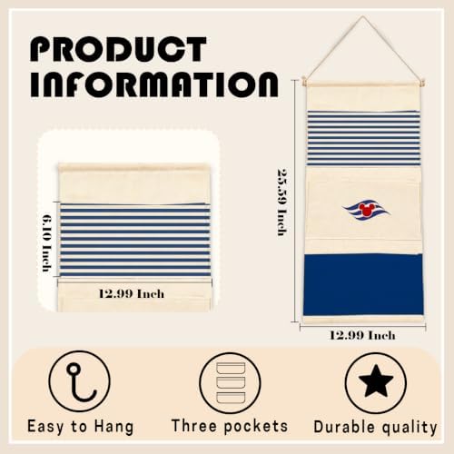 3-Pocket Hanging Wall Organizer - Image 3