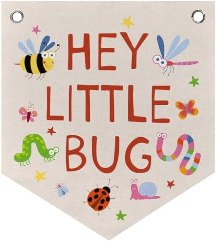 DNTSC Hey Little Bug Felt Nursery Playroom Decor Banner Pennant Kid Banner Flag by Unknown