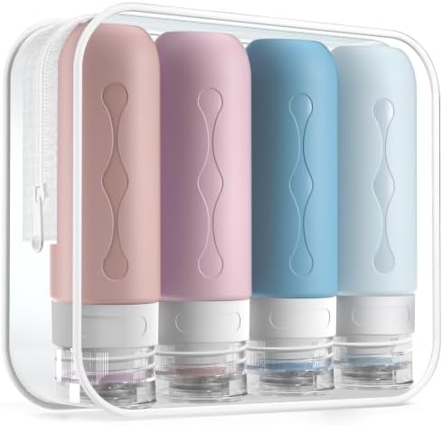 Gemice Travel Bottles for Toiletries, Tsa Approved, Travel Size Containers by GemiceBeautyTools