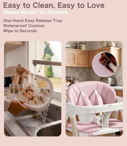 Folding Baby High Chair & Toddler Standing Tower - Image 6