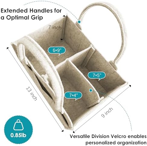 Cute Castle 2 Pack Diaper Caddy Organizer - Image 2