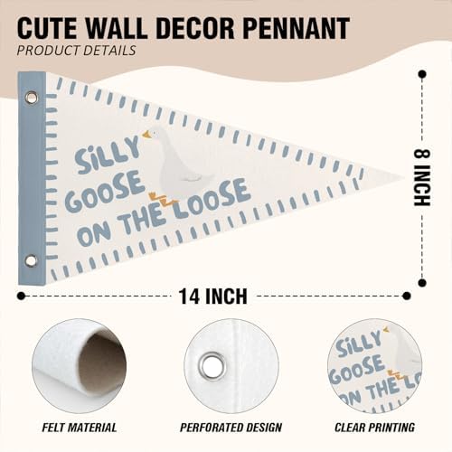 Silly Goose On the Loose Pennant Banner Flags Toddler Playroom Decor - Image 6