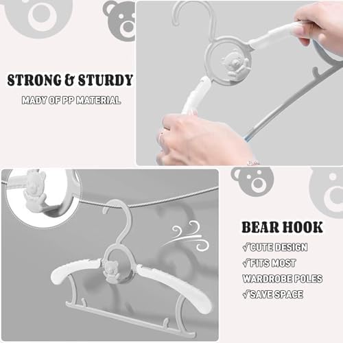 Baby Clothes Hangers 50 Pack, Plastic Kids Hangers Space Saving - Image 6