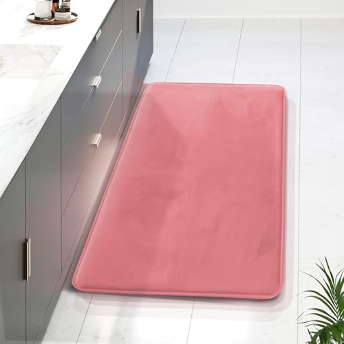 Clara Clark Bathroom Rugs, Velvet Memory Foam Bath Mat, Non-Slip Bath Rugs by ClaraClark