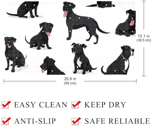 Bath Tub Shower Mat, Washable Bathtub Floor Mats, Suction Cups and Drain Holes - Image 4