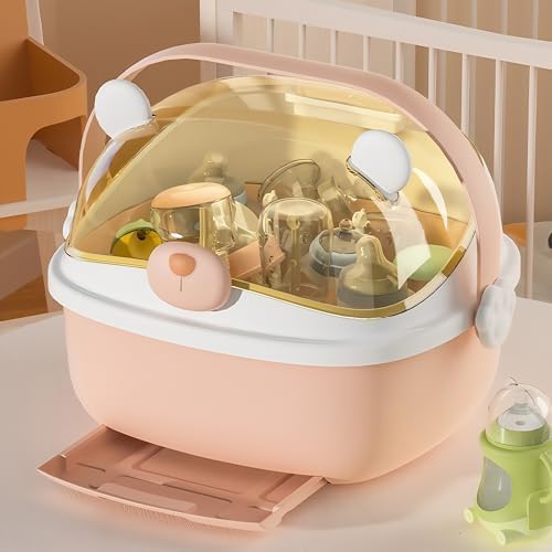 Baby Bottle Drying Rack Storage, Nursing Bottle Storage Box Organizer by QDTTSRY