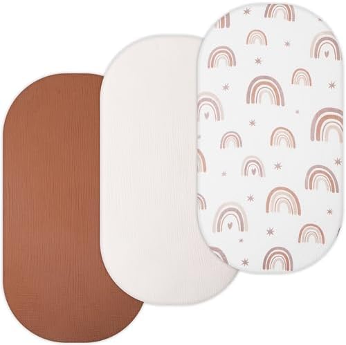 Muslin Bassinet Sheets for Dream On Me, Baby Delight Snuggle Nest, Primo by TANSYPANDA
