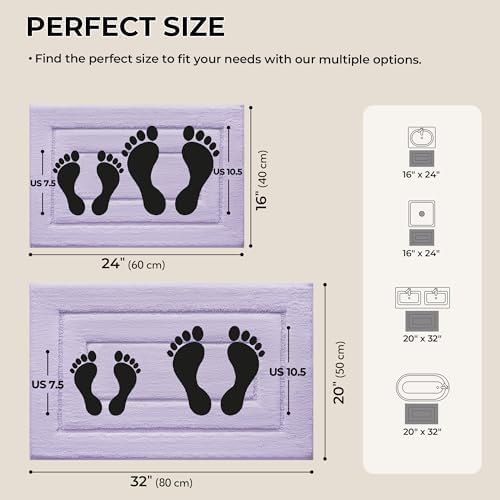 GRANNY SAYS Lilac Bathroom Rugs Set 2 Piece, Soft Microfiber Bath Mats - Image 2