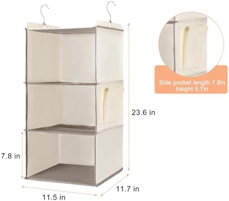 Hanging Closet Organizer and Shelves, 3 Shelves - Image 3
