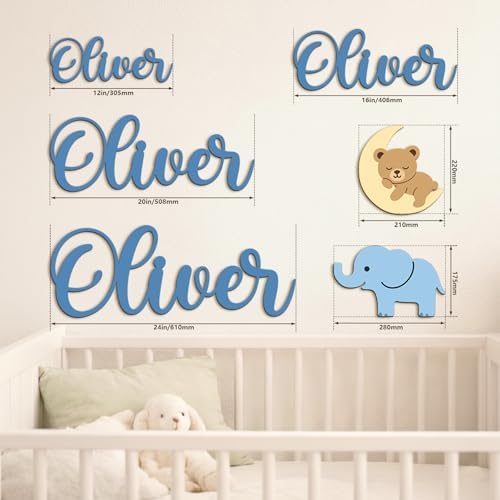 Personalized Wooden Name Sign for Nursery - Image 3