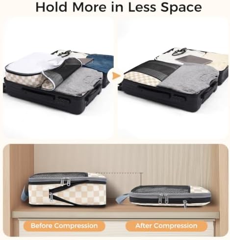 BAGAIL 4 Set/6 Set/8 Set Compression Packing Cubes Travel Accessories - Image 3