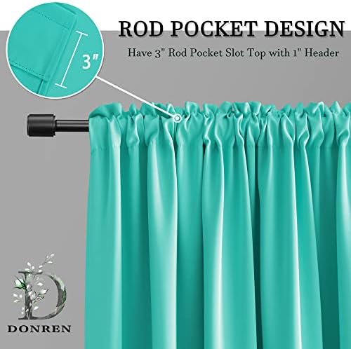 DONREN Turquoise Window Valances - Image 3