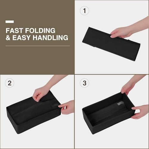 DIMJ Drawer Organizers, Foldable Closet Drawer Organizer, Dresser Drawer - Image 6
