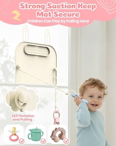 2Pack Silicone Placemats for Baby&Kid, Stain-Proof Non-Slip Baby Place Mat for - Image 2