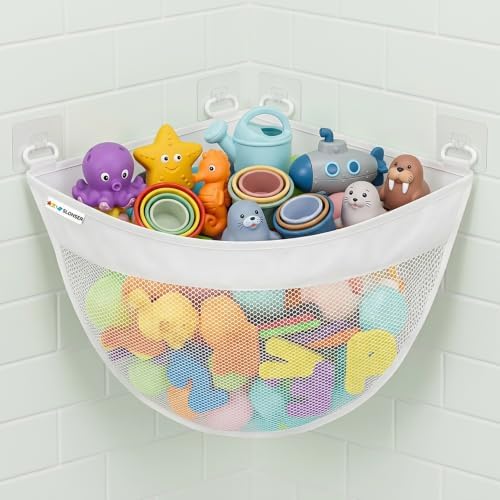 Bath Toy Storage Organizer for Bathtub – Large Mesh Bath Toy Holder & Bath Toy by slonser