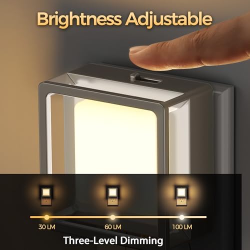DORESshop Night Light, Night Lights Plug into Wall, 2 Pack 3000K Nightlight - Image 2