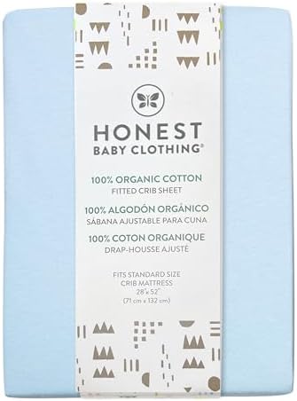 HonestBaby Unisex-Baby Classics Fitted Crib Sheets Set Standard Mattress - Image 2