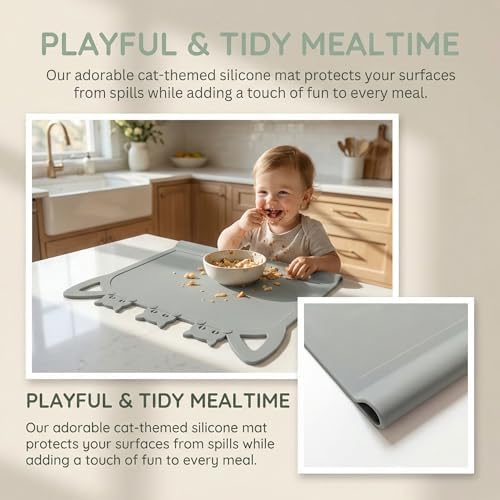 Silicone Toddler Placemat with Teething Table Edge Bumper - Image 7