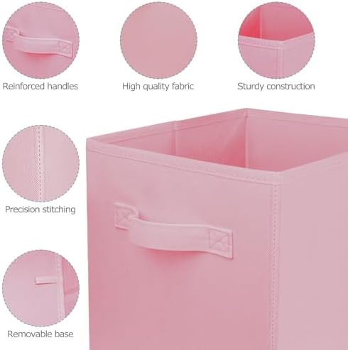 3 Pcs Storage Cubes, 10.5 Inch Collapsible Storage Bins, Fabric Foldable Bins - Image 2