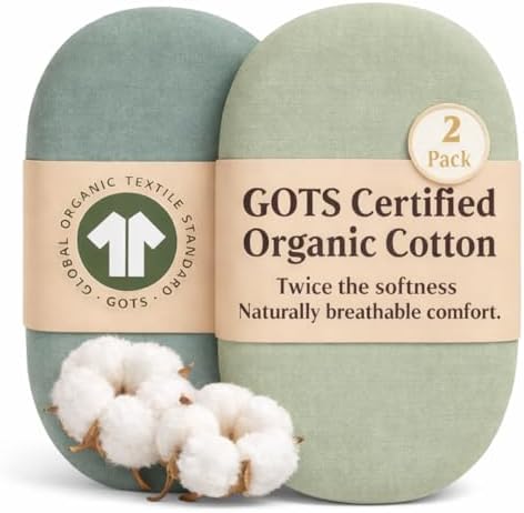 2-Pack GOTS 100% Organic Cotton Bassinet Sheets by Purityfromthefirstsleep