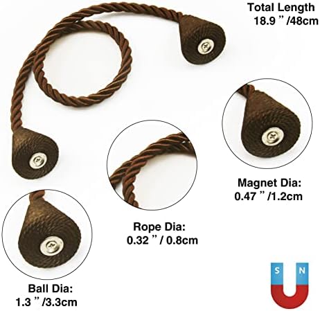 Magnetic Curtain Tiebacks Rope Decorative Holdbacks - Image 3